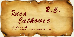 Rusa Ćutković vizit kartica